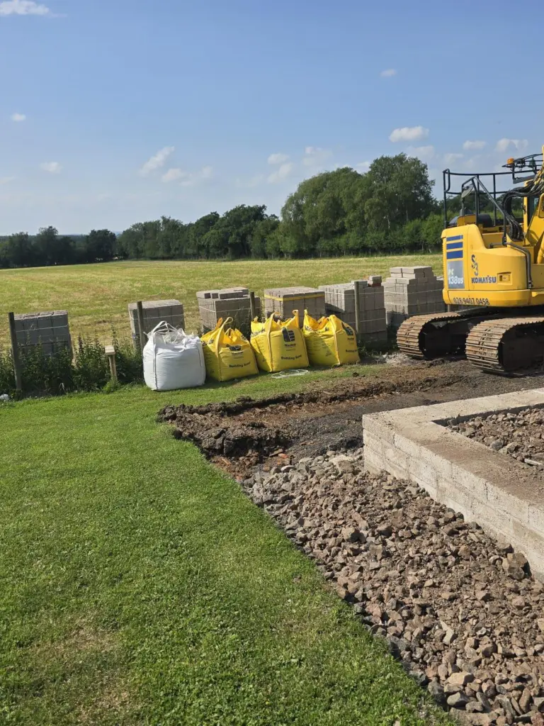 Digger onsite foundations