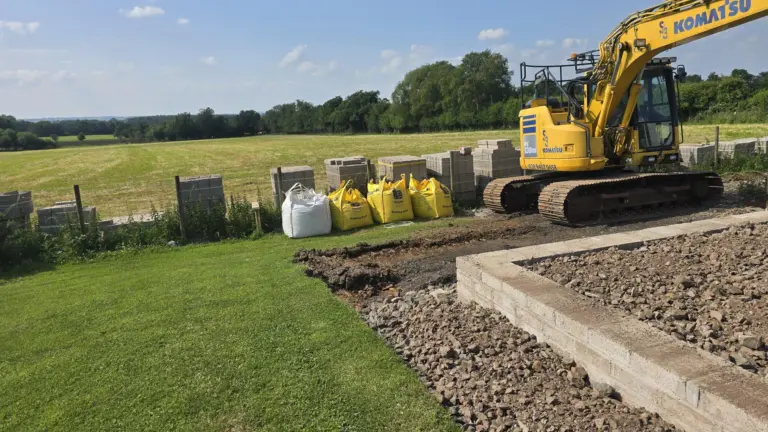 Digger onsite foundations