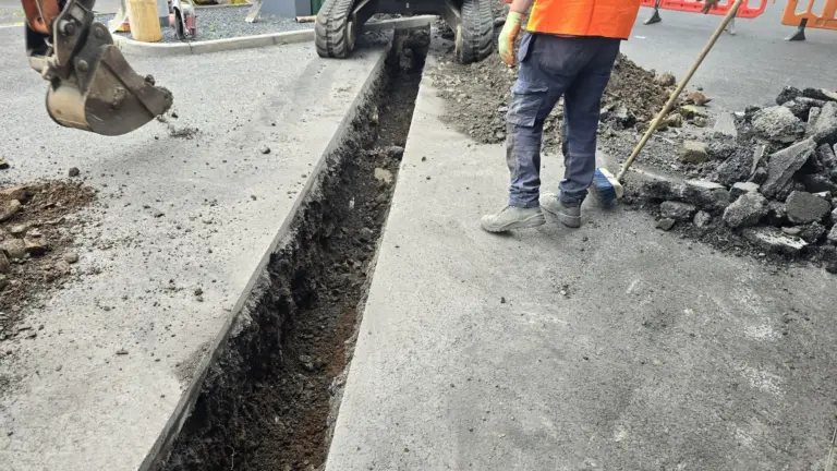 Groundworks trench
