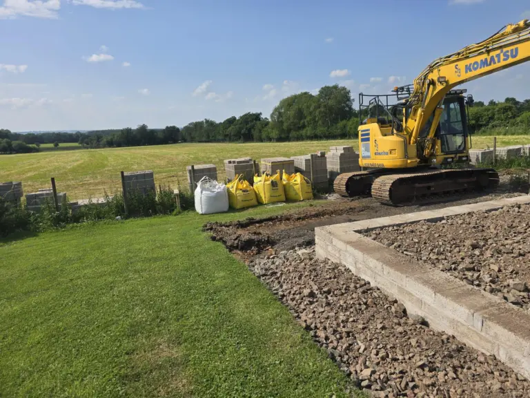 Digger onsite foundations